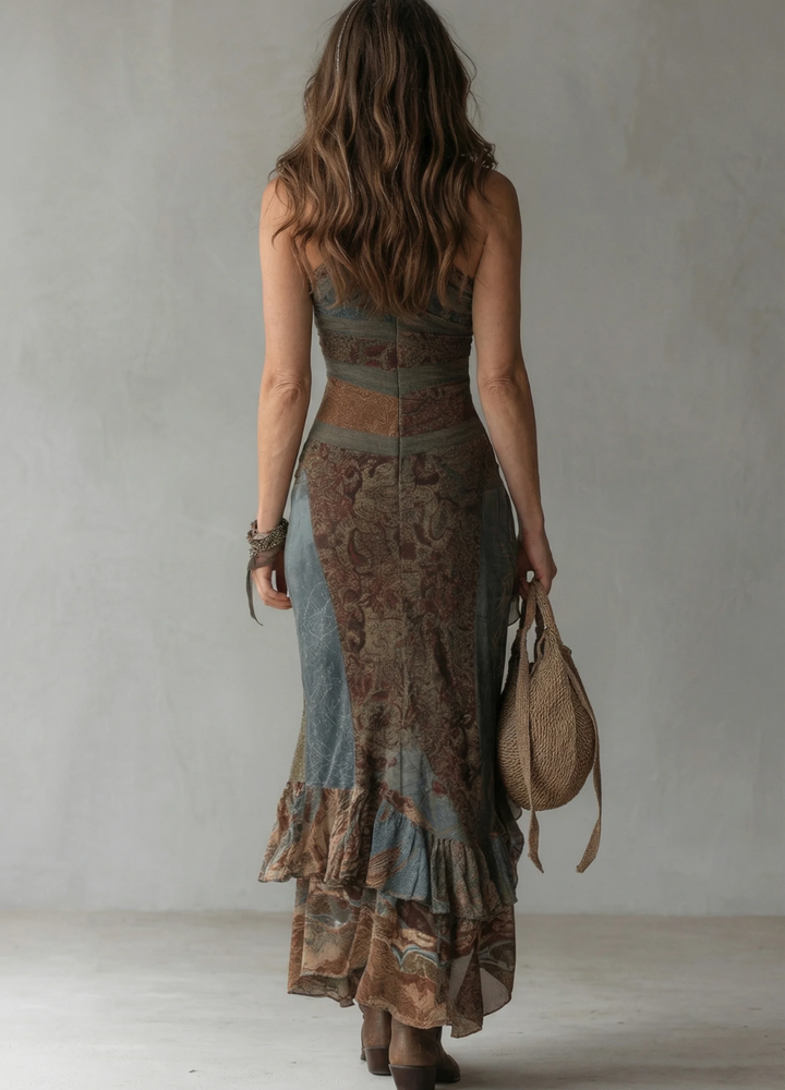 María - Elegant One-Shoulder Maxi Dress